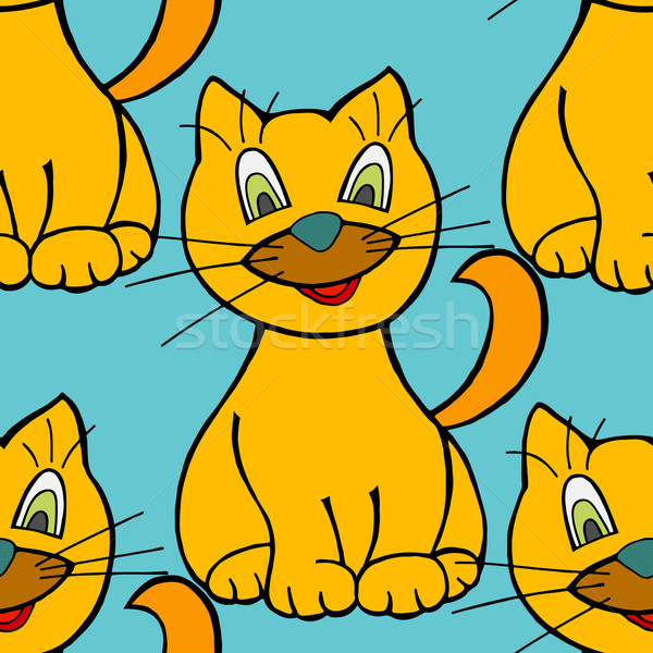 cats seamless pattern Stock photo © frescomovie