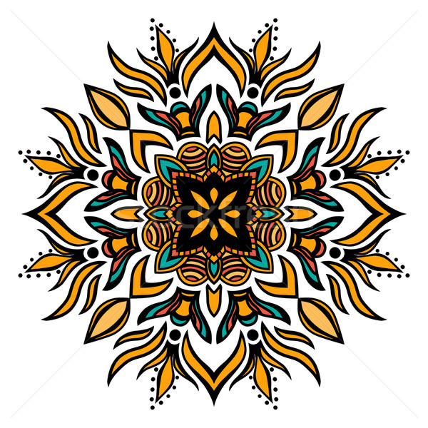 Mandala cuadrados ornamento tribales étnicas patrón Foto stock © frescomovie