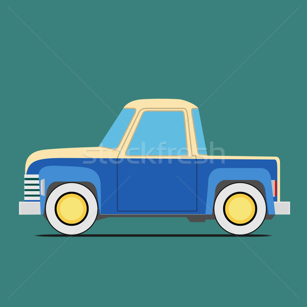 Oldtimer geïsoleerd groene ontwerp retro grappig Stockfoto © frescomovie