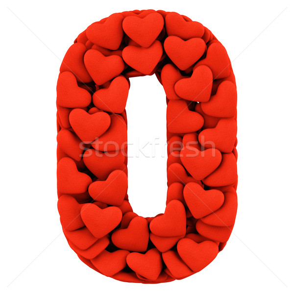 числа нулевой мягкой форма сердцах Сток-фото © frescomovie