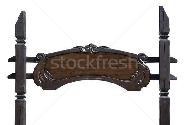 Old wooden signboard. Stock photo © frescomovie