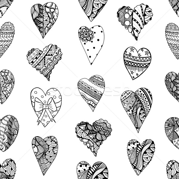 Hand drawn ornamental heart Stock photo © frescomovie