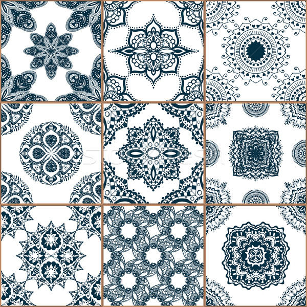 Tiles Floor Ornament Collection Stock photo © frescomovie