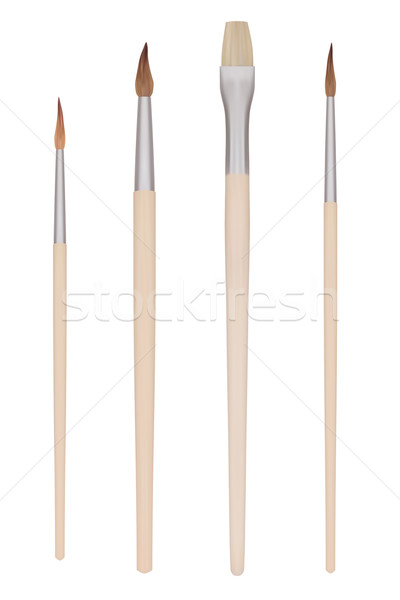 Set of Painting brushes Stock photo © frescomovie