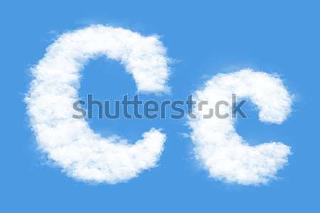 Brief wolken vorm letter c hemel rook Stockfoto © frescomovie