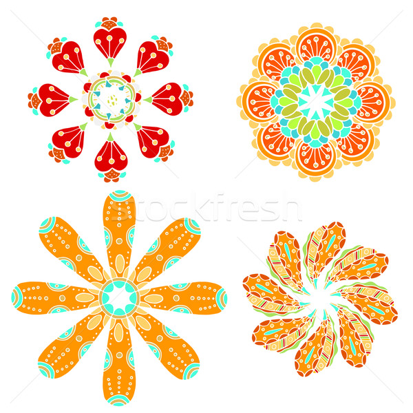 [[stock_photo]]: Monochrome · doodle · fleurs · résumé