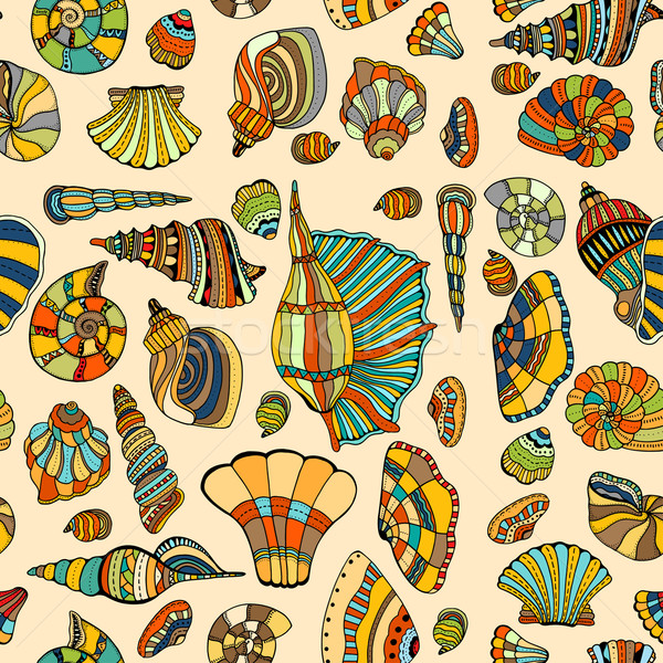 seashell seamless pattern Stock photo © frescomovie