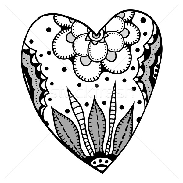 heart in zentangle style Stock photo © frescomovie