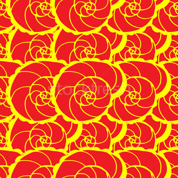 Pattern conchiglie vettore senza soluzione di continuità contorno Foto d'archivio © frescomovie