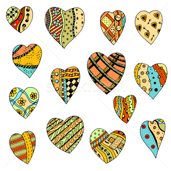 Set colored hearts Stock photo © frescomovie