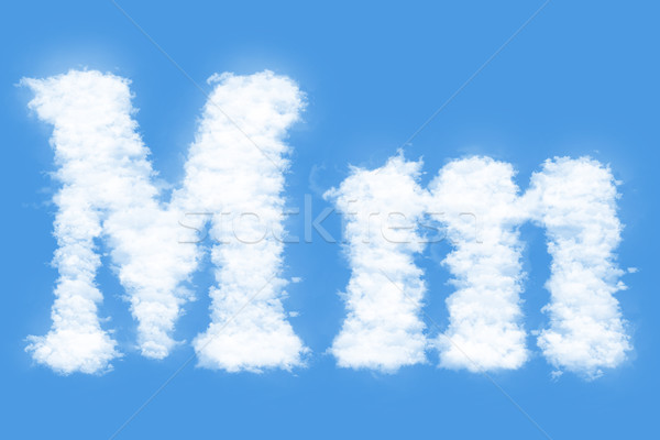 Carta nuvens forma letra m céu fumar Foto stock © frescomovie