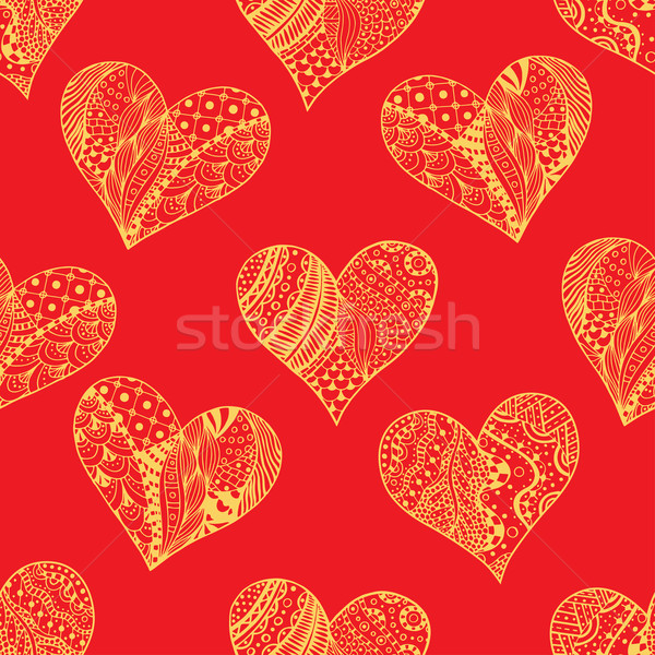 seamless pattern with Hearts Stock photo © frescomovie