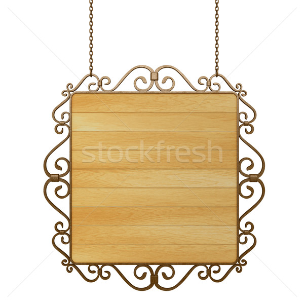 Alten Holz isoliert weiß Holz Zeichen Stock foto © frescomovie