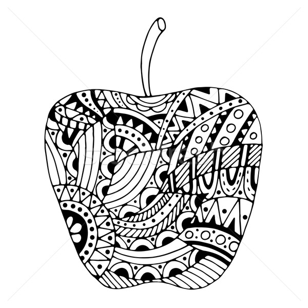 Zentangle stylized apple Stock photo © frescomovie