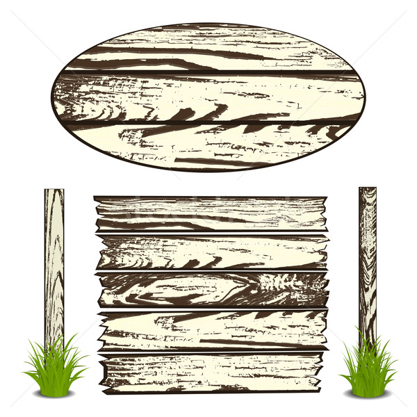 Set of wooden planks Stock photo © frescomovie