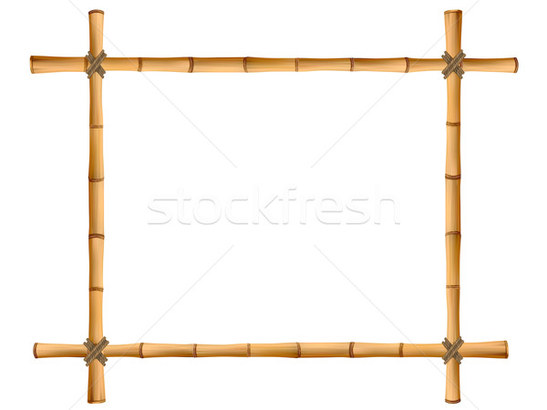 Moldura de madeira velho bambu moda abstrato natureza Foto stock © frescomovie