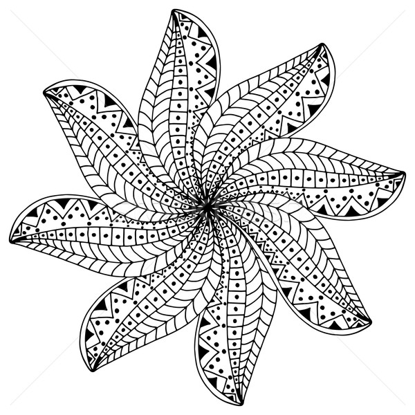 Ornament Muster Mandala Hand gezeichnet Textur Design Stock foto © frescomovie