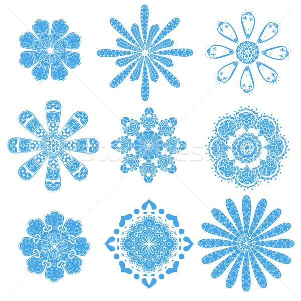 Geometric circular ornament set Stock photo © frescomovie