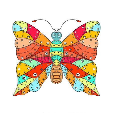 Tangle Patterns stylized Butterfly Stock photo © frescomovie