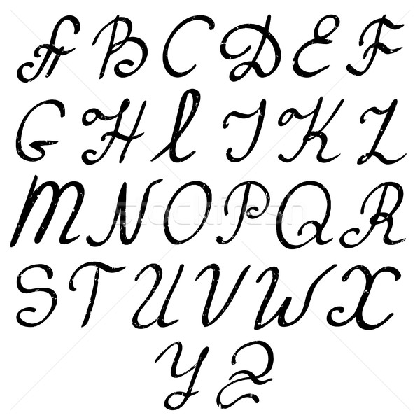 Vector hand drawn alphabet Stock photo © frescomovie