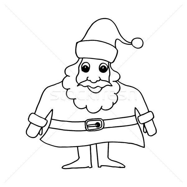 [[stock_photo]]: Cartoon · clause · Noël · accueil · cartes