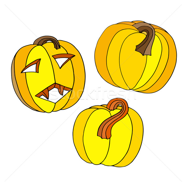 pumpkins vector illustration Stock photo © frescomovie