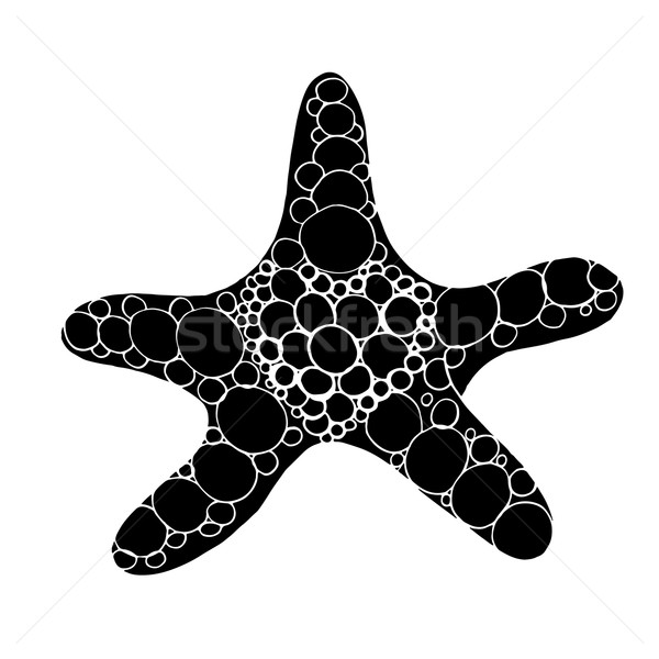 Stock photo: drawing of sea star.