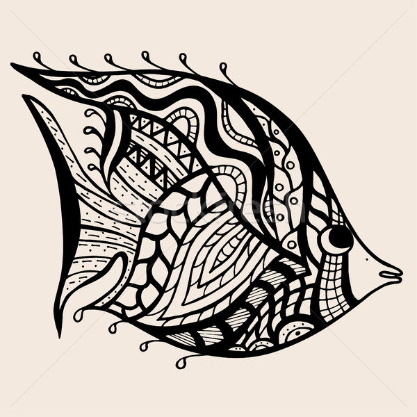 Grafische vis vector vintage Stockfoto © frescomovie