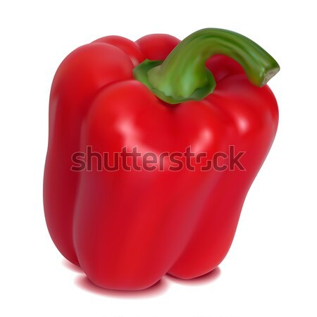 紅色 甜 胡椒 向量 食品 綠色 商業照片 © frescomovie