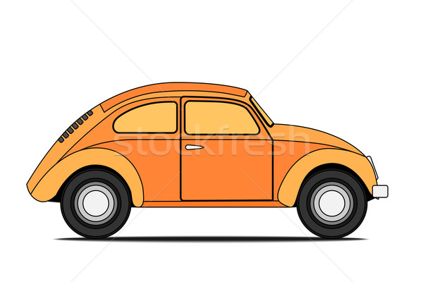 Foto stock: Amarillo · coche · coche · viejo · aislado · deporte · color