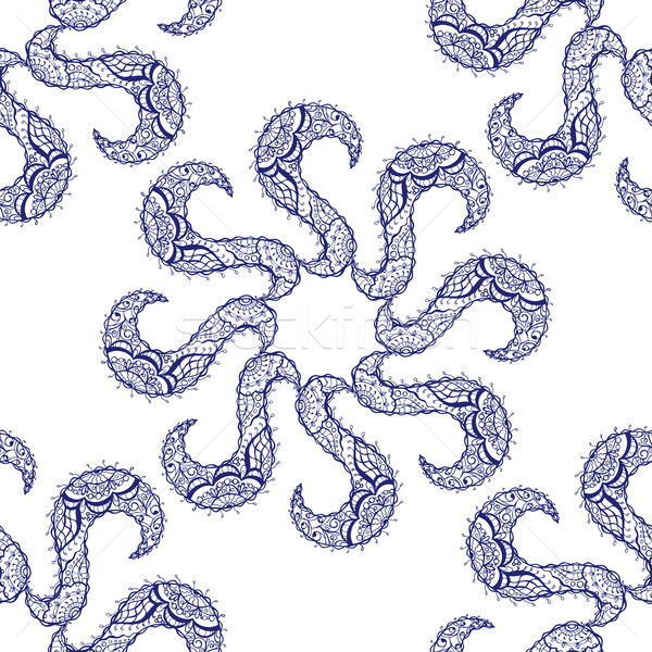 seamless blue pattern Stock photo © frescomovie