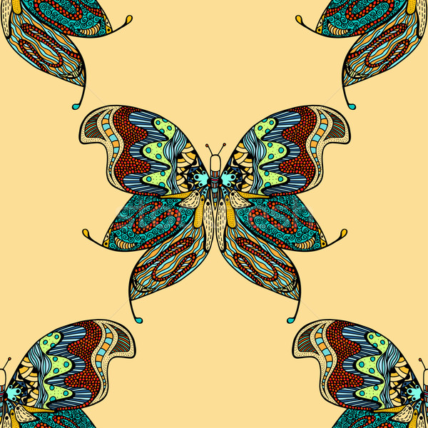 Vlinder gestileerde weefsel insect Stockfoto © frescomovie