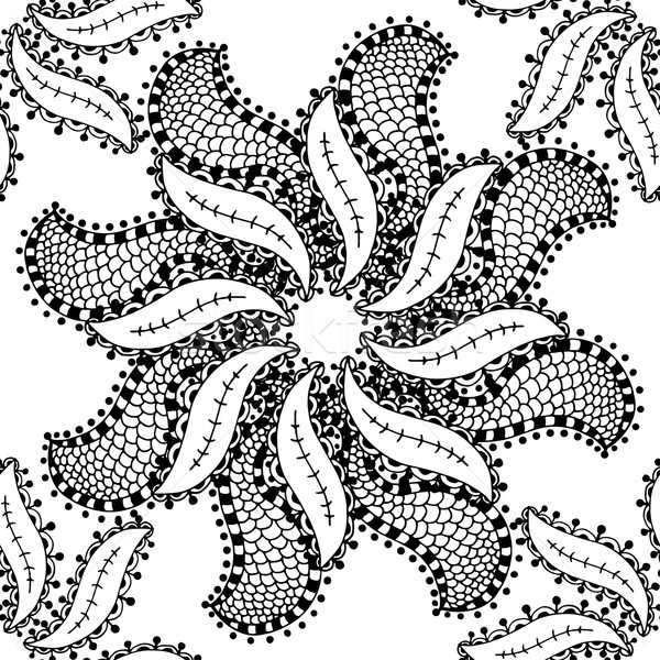 seamless black pattern Stock photo © frescomovie