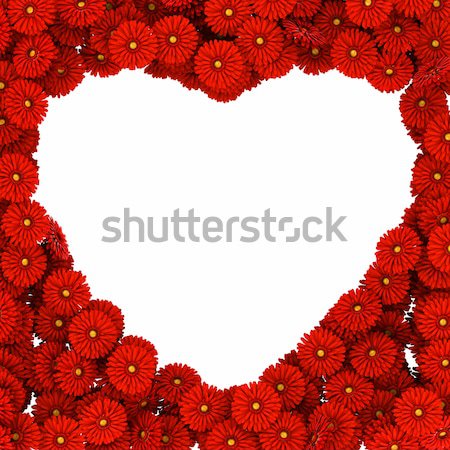 Coeur belle fleurs rendu 3d fleur printemps [[stock_photo]] © frescomovie