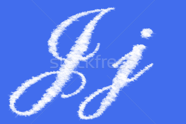 Briefe Wolken Form Schreiben Himmel Studie Stock foto © frescomovie