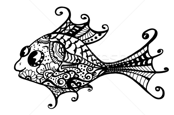 Hand Drawn Fish Stock photo © frescomovie