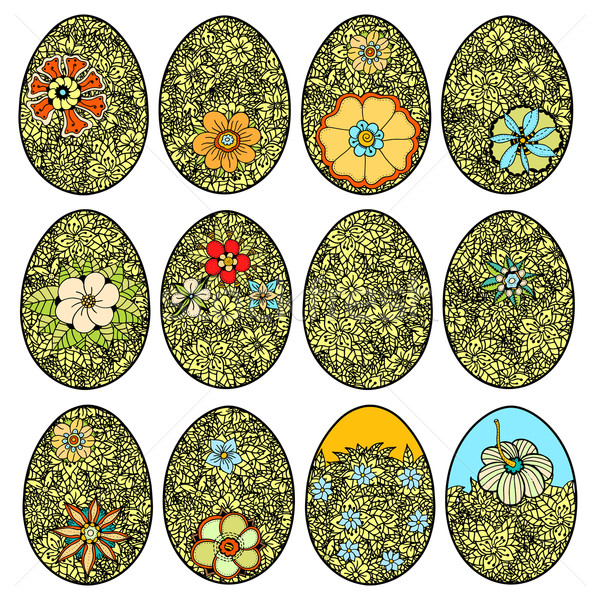 Doodle Easter Egg Stock photo © frescomovie