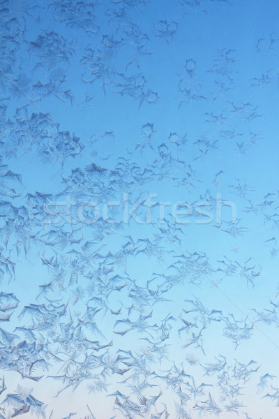 Frostig Muster Winter Fenster schönen Makro Stock foto © frescomovie