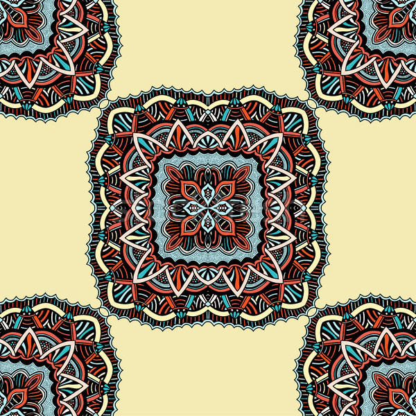Seamless, eastern pattern of mandalas Stock photo © frescomovie