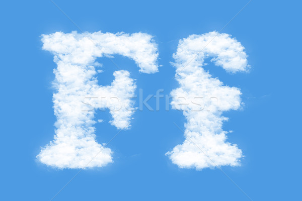 Scrisoare nori litera f cer fum Imagine de stoc © frescomovie
