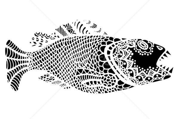 Monochrome stylized Fish Stock photo © frescomovie