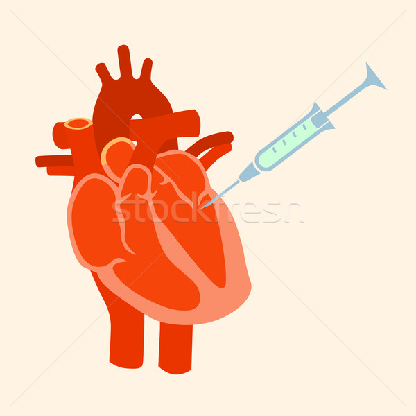 The human heart with a syringe Stock photo © frescomovie