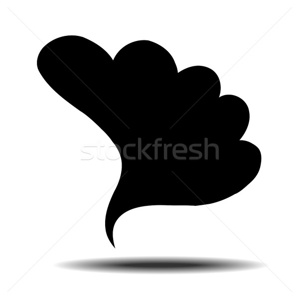 Vleugel icon vector schaduw witte business Stockfoto © frescomovie