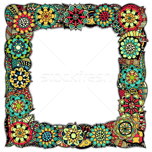 Resumen marco decorativo naturaleza flores Foto stock © frescomovie