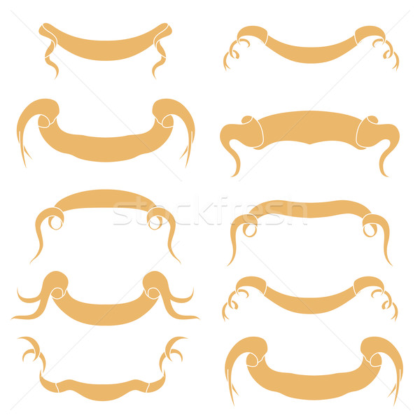 Set of peach Ribbons Stock photo © frescomovie