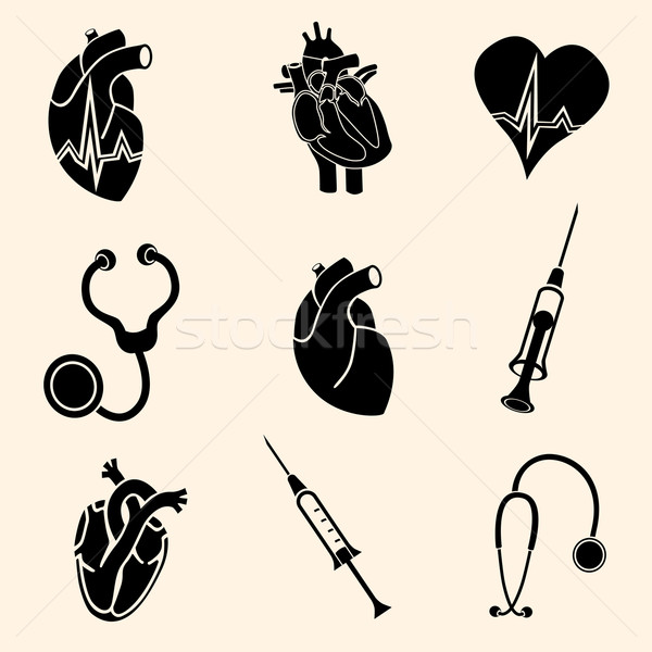 Heart doctor vector icon Stock photo © frescomovie