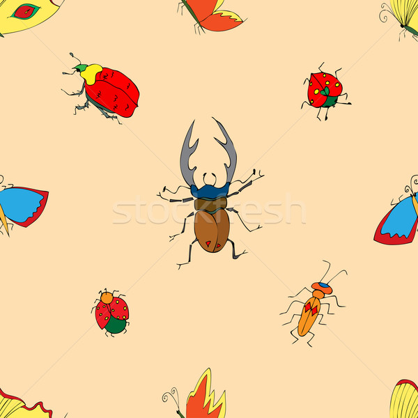 Insecten doodle illustratie papier Stockfoto © frescomovie