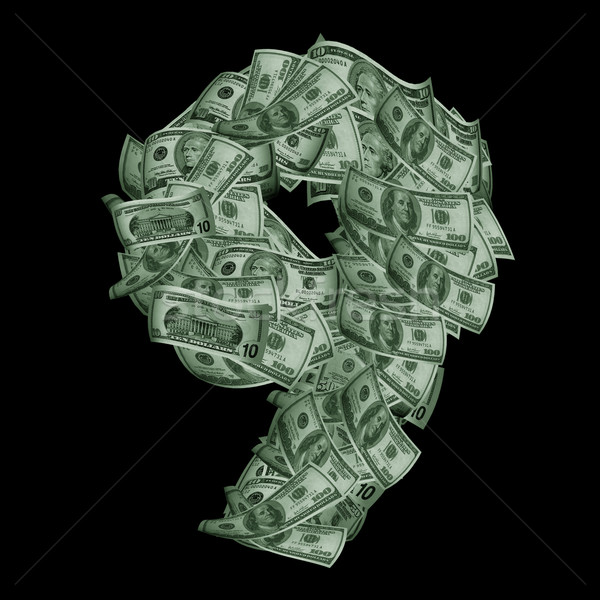 Alphabet Dollar USA isoliert schwarz Zahl Stock foto © frescomovie