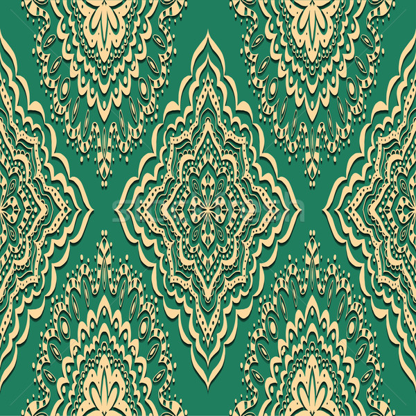 Seamless pattern on green background Stock photo © frescomovie