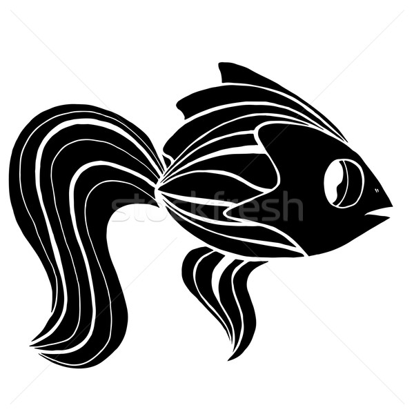 Monochrome stylized Fish Stock photo © frescomovie